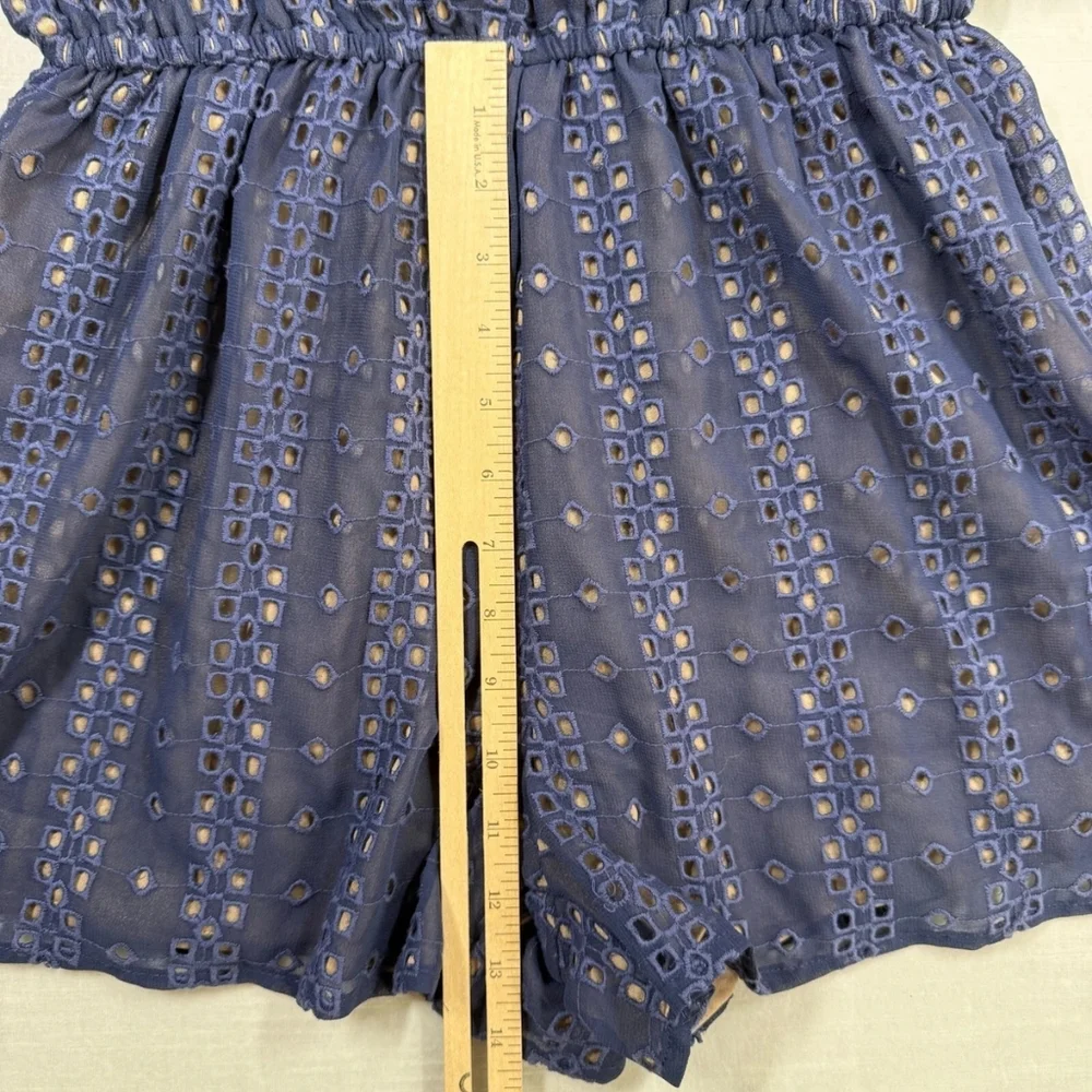 Anthropologie Romper Womens Small Blue Ranna Gill Tiered Ruffle Layered Boho - Picture 15 of 16